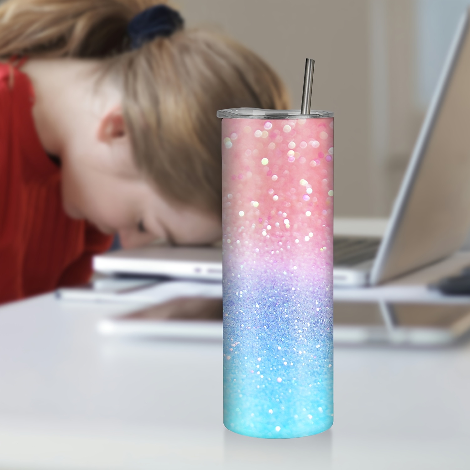 Outdoor Adventure Birthday Party - 1pc Leak-Proof Travel Mug with Straw