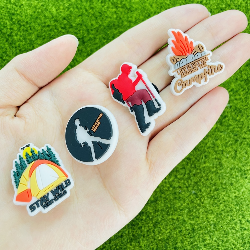16Pcs Camping Shoe Charms, Out - Outdoor Adventure Birthday Party recension och pris