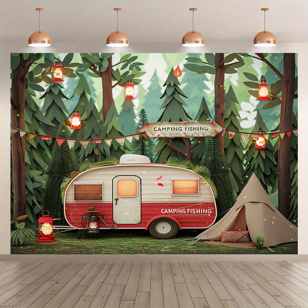Polyester Jungle camping theme - Outdoor Adventure Birthday Party recension och pris