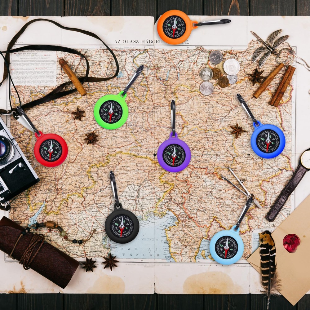 5-20 PCS Mini Compass Keychain - Outdoor Adventure Birthday Party recension och pris