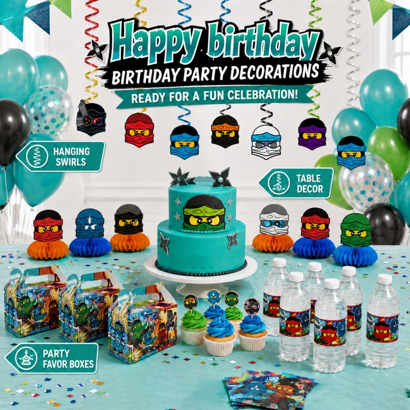 Ninja Combination Birthday Par - Outdoor Adventure Birthday Party recension och pris